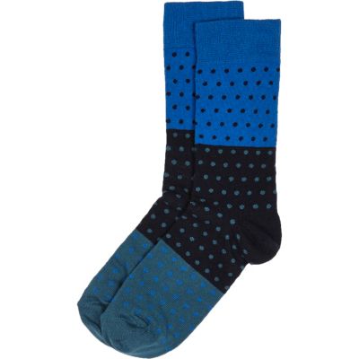 Blue polka dot socks